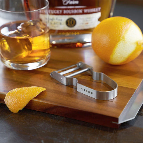 Viski Citrus Peeler Tool, Fruit Peeler for Cocktails, Bar Peeler Stainless Steel, Lemon Peeler, Professional Grade Cocktail Peeler, Bartender Tool...