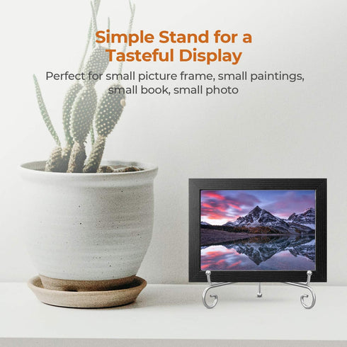 TR-LIFE Plate Stands for Display - 6 Inch Plate Holder Display Stand + Metal Easel Stand for Picture Frame, Decorative Plates, Photo, Book, Collec...