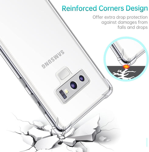 SALAWAT Galaxy Note 9 Case, Clear Cute Gradient Slim Phone Case Cover Reinforced TPU Bumper Hard PC Back Shockproof Protective Case for Samsung Ga...