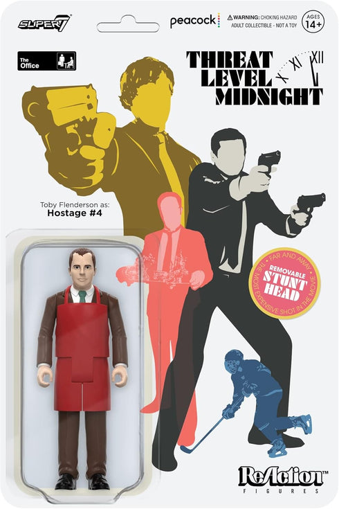 Super7 The Office Threat Level Midnight Toby Flenderson as Hostage #4-3.75" The Office Action Figure with Accessory Classic TV Show Collectibles a...