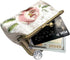Embroidery Floral Buckle Coin Purse Kiss Lock Wallet(white-1)...