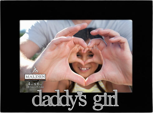 Malden International Designs 4305-46 Daddy's Girl Expressions Picture Frame, 4x6, Black...