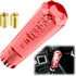 EZAUTOWRAP Shift Knob Stick Crystal Transparent Bubble Red Throw Gear Shifter 15cm...