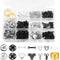 112 Pairs Sewing Hooks and Eyes Closure Set 3 Styles Sewing Skirt Hooks, Sew-on Snaps, Hook and Eye Latches for Trousers Skirt Dress Bra Sewing DI...