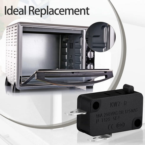 Weewooday 6 Pcs Microwave Oven Door Switch Replacement Part W10269458 W10727360 W10269460 Szm-v16-fc-61 Szm-v16-fc-62 Szm-v16-fc-63, Compatible wi...