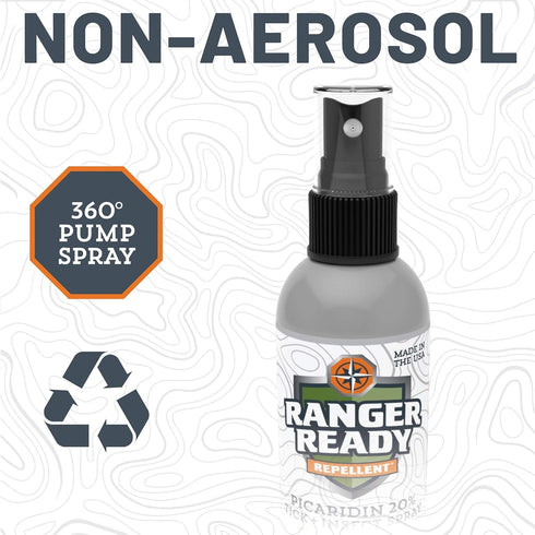Ranger Ready Picaridin Insect Repellent Spray - Mosquito Repellent and Tick Spray, Scent Zero, Travel Size Bug Spray (3.4 oz, Pack of 1)...