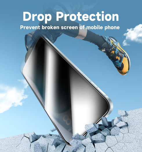 MAGIC JOHN 2 Pack for iPhone 15 6.1 inch Privacy Glass Screen Protector, Auto Dust-Elimination Installation, Bubble Free, Easy Installation......