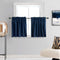 DONREN Navy Blue Blackout Tier Curtain Panels for Small Window - Thermal Insulated Room Darkening Rod Pocket Valance Curtains for Livingroom (30 b...