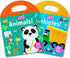 2 Sets Portable Jelly Quiet Busy Sticker Book, Vehicle & Animal Reusable Sticker Books for Kids, Toddler Sticker Activity Book Preschool Learning ...