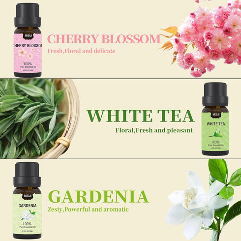 Essential Oils Set- Essential Oils for Diffuser for Home,Diffuser Oils Scents for Aromatherapy,Laundry,Candle&Soap Making,Humidifiers 6 X 10 ML...