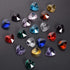 100pcs Crystal Heart Shaped Beads - LONGWIN 14mm Multicolor Glass Spacer Beads for Necklaces, Bracelets, Earring with Storage Box...