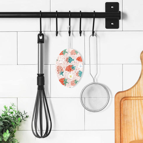 3PCS Scrub Sponges Cute Strawberry Pop-up Dish Sponge for Cleaning Kitchen Bathroom Household Non-Scratch Scrubber...