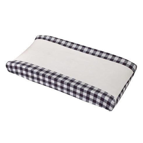 NoJo Into The Wilderness Navy and White Check Super Soft Changing Pad Cover...