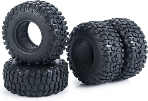 MOHERO 1.0 Crawler Tires Soft Rubber Wheel Tires 4PCS for 1/24 Axial SCX24 90081 AXI00001 AXI00002 AXI00005 AXI00006 RC Crawler Car (54mm)...