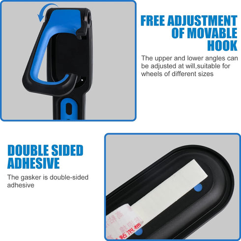 Bike Rack Garage with Tire Tray - Wall Mount Bike Hanger Storage System Wall Mount Bicycle Hook Rack for Indoor Shed, Heavy Duty Holds up to 100 l...