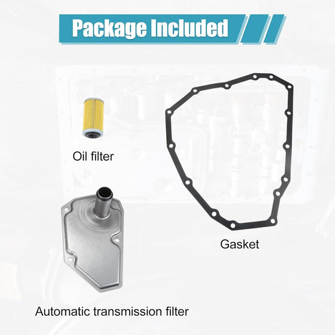 uxcell 1 Set Transmission Oil Filters and Pan Gasket Replacement for Nissan Sentra 2013-2018 No.31726-28X0A/31726-3JX0A/19318012...