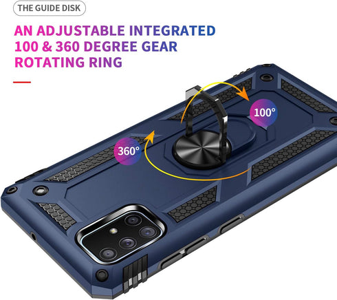 Korecase Galaxy A71 Case Heavy Duty Rugged Dual Layers Full Body Shockproof with Ring Kickstand Rose Gold...