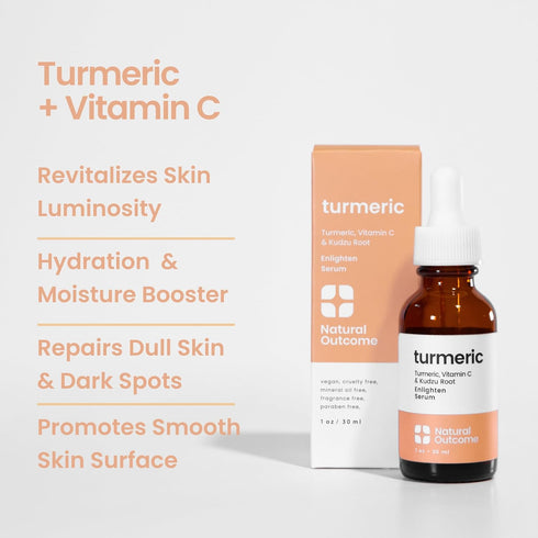 Turmeric Face Serum l Dull Spot Corrector Facial Serum I Reduces Sunspots, Hyperpigmentation, and Age Spots I Advanced Anti-Aging Serum with Vitam...