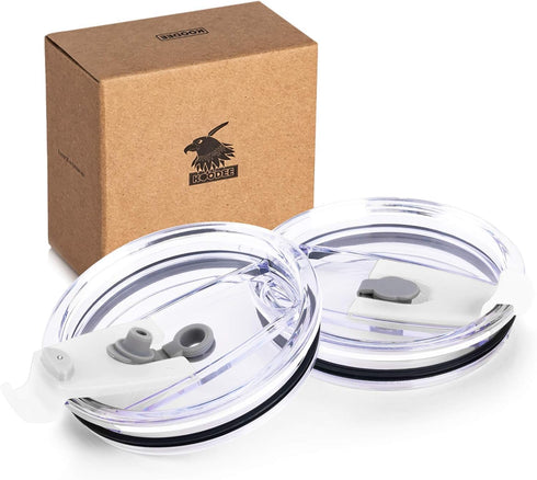 koodee 30 oz Tumbler Lids, Fits for 30Oz YETI Rambler, Ozark Trail and More, 2 Pack Spill-proof Lids,Covers for 30 Ounce Tumbler,Cup (White)...