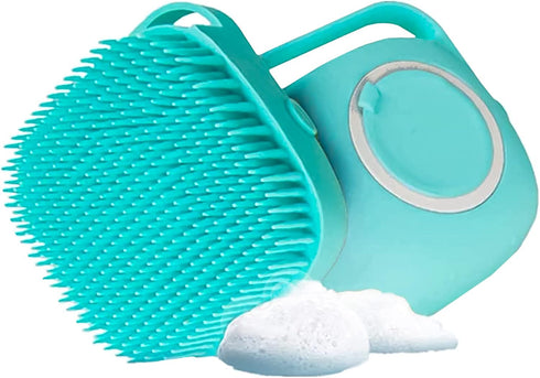 Dog Cat Bath Brush Pet Bath Brush Soft Shampoo Dispenser Pet Grooming Bath Massage Dispenser Soft Silicone Brush Dog Cat Grooming Cleaning Soft Sc...