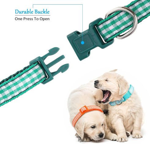 14pcs Puppy Collars for Litter Adjustable Whelping Puppy Collars Soft Nylon Whelping Collars Puppy Id Collars for Puppy Small Dogs(Small)...