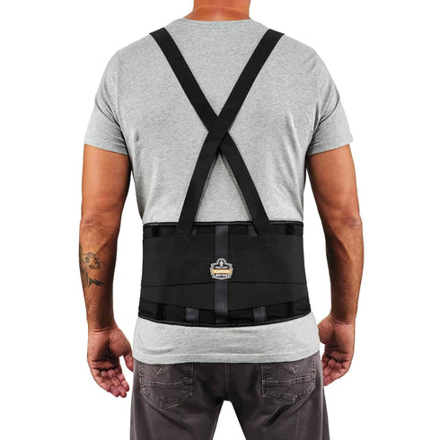 Ergodyne ProFlex 100 Back Support Brace, 8" Spandex Belt, Adjustable, Removeable Straps, Small, Black...