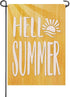 Hello Summer Yellow Small Decorative Garden Flag, Sun Sunshine Yard Lawn Outside Decor, Seasonal Burlap Outdoor Home Decoration Double Sided 12 x ...