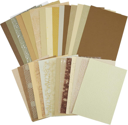 Mililanyo 30Pcs Handmade Scrapbook Craft Paper Sheet Textured Morandi A5 Sheet Mesh Fabric Special Paper for Card Making Art Journaling Supplies D...