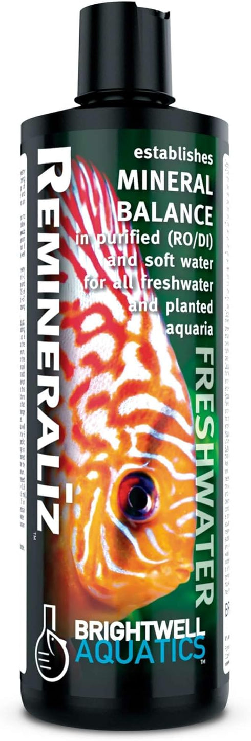 Brightwell Aquatics Remineraliz - Adds Minerals to Distilled, Deionized, or Reverse Osmosis Water for Freshwater Aquarium Use 250-ml...