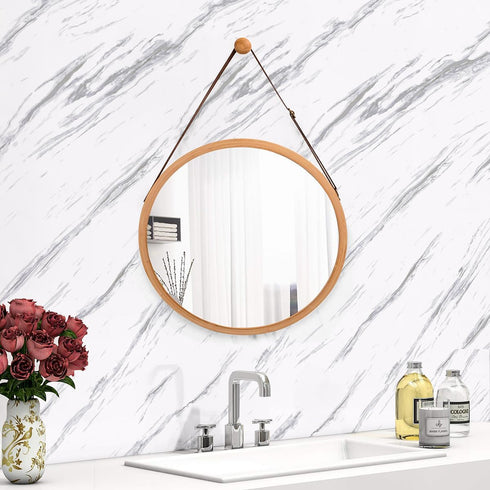 Erfoni Gray White Marble Contact Paper Granite Wallpaper Peel and Stick Countertop 11.8inch x 78.7inch Grey Glossy Marble Self Adhesive Wall Paper...