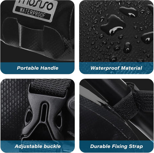 MOSISO Bike Saddle Bag, Waterproof Bike Seat Bag Bicycle Tool Cycling Accessories Storage Bags, 2L Portable Bike Pouch Bicycle Pack Bag Under Seat...