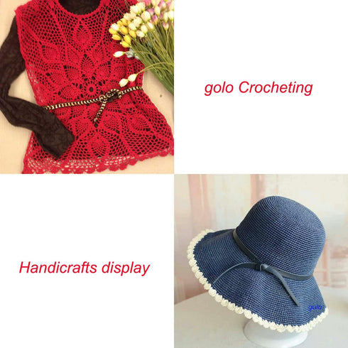 golo Crochet Thread Ball Size 20 Yarn for Hand Knitting Red Coffer 831......