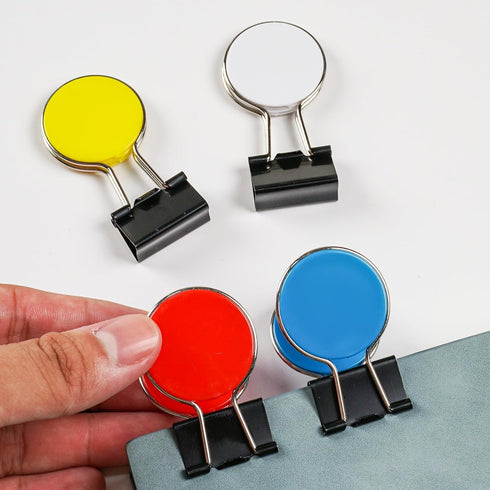Paper Clips, Binder Clips, Easy Grip, Assorted Color, Office Supplies (Round)...