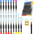 18PCS Mini Precision Screwdriver Set With Case, Lengnoyp Magnetic Small Flathead Phillips Pentalobe Torx Star Screwdriver Set Kit and Tweezers for...