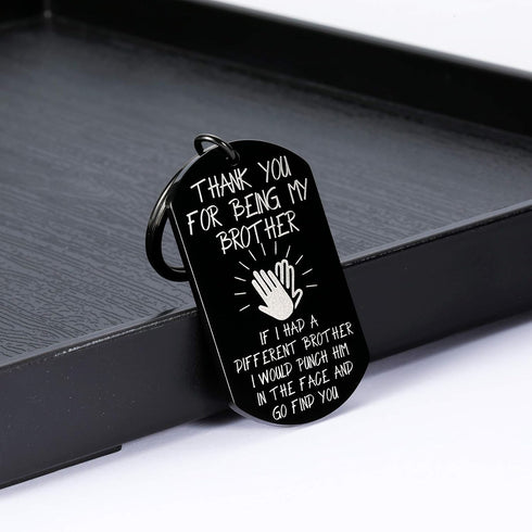 Brother Gifts Keychain for Big & Little Brothers - Anniversary, Valentines Day, Birthday, Christmas Gifts for Men...