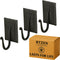 RTZEN Wall Mount Hook Set - Wrought Iron Decorative Rustic Metal Coat Hooks for Hanging - Handcrafted Classic Farmhouse Wall Mounted Black Hooks f...