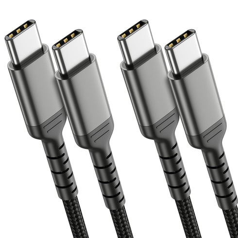 3ft USB C to C Cable 2 Pack, USB 2.0 Braided USB C to USB C Cable Fast Charging Compatible with Apple iPhone 15 iPad Mini/Air Samsung Galaxy S23 U...
