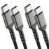3ft USB C to C Cable 2 Pack, USB 2.0 Braided USB C to USB C Cable Fast Charging Compatible with Apple iPhone 15 iPad Mini/Air Samsung Galaxy S23 U...