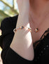 Leafael Wish Stone Link Charm Bracelet with Birthstone Crystals, Rose Gold Plated or Silver-tone, 7"+2"...