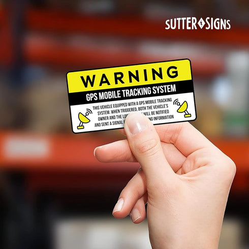6pc GPS Tracking Anti Theft Stickers for Cars | GPS Tracker Decals for Vehicles VIN Cover and Car Security...