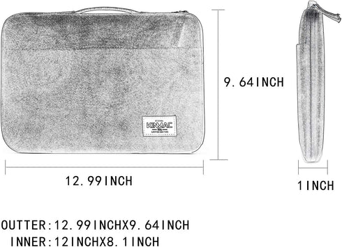 Kinmac 360° Protective Water Resistant Laptop Case Bag Sleeve with Handle for Surface Pro,MacBook Pro 13",MacBook 12",New MacBook Air 13" Retina,i...