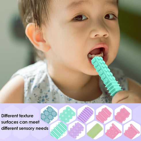 ERKOON 5 Pack Sensory Chew Toys for Autistic Children, Silicone Chewy Tubes Teething Tubes for Autism, ADHD, SPD, Chewies with Special Needs, Oral...