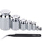 Gram Calibration Weight 1g 2g 5g 10g 20g 50g 100g Scale Calibration Weight Set for Digital Scale Balance and 1 Piece Calibration Weight Tweezer...