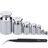 Gram Calibration Weight 1g 2g 5g 10g 20g 50g 100g Scale Calibration Weight Set for Digital Scale Balance and 1 Piece Calibration Weight Tweezer...