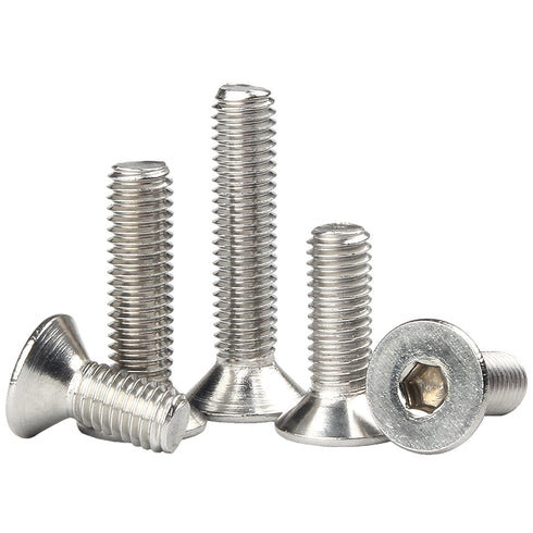 M10-1.5 x 55mm Flat Head Socket Cap Screws Bolts, Stainless Steel 18-8 (304), Bright Finish, Allen Socket Drive,Machine Screws Inner Hex Screw Fas...