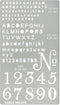 Aleks Melnyk No.422 Metal Stencil, Tiny Letters, Normografo, Pyrography, Wood Burning, 1 PC, Template, Engraving Wood and Patterns, Alphabet and N...