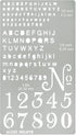 Aleks Melnyk No.422 Metal Stencil, Tiny Letters, Normografo, Pyrography, Wood Burning, 1 PC, Template, Engraving Wood and Patterns, Alphabet and N...