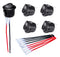DaierTek ON Off Round Rocker Switches SPST 20mm Mini 12 Volt DC Mini Circle Toggle Switch 12V for Car Automotive RV 2 Pin Switch 120V Wired KCD1-5...