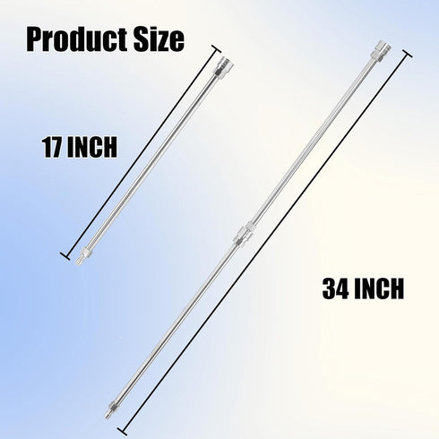 Pressure Washer Extension Wand, Stainless Steel Body and Fittings, 17 Inch Power Washer Lance with 1/4 Inch Quick Connect, 2 Pack...