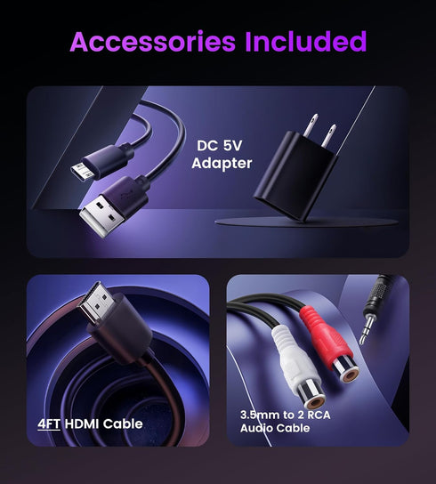 avedio links HDMI ARC Audio Extractor Converter 4K@60Hz, HDMI to Optical Toslink SPDIF + 3.5mm AUX Jack Stereo Audio Adapter Converter Splitter In...